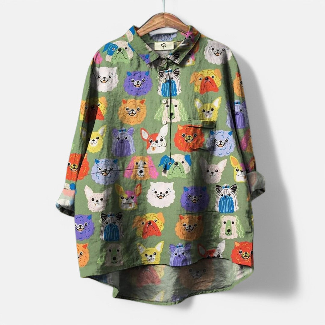 Vive™ | Blouse tendance et moderne avec des impressions artistiques