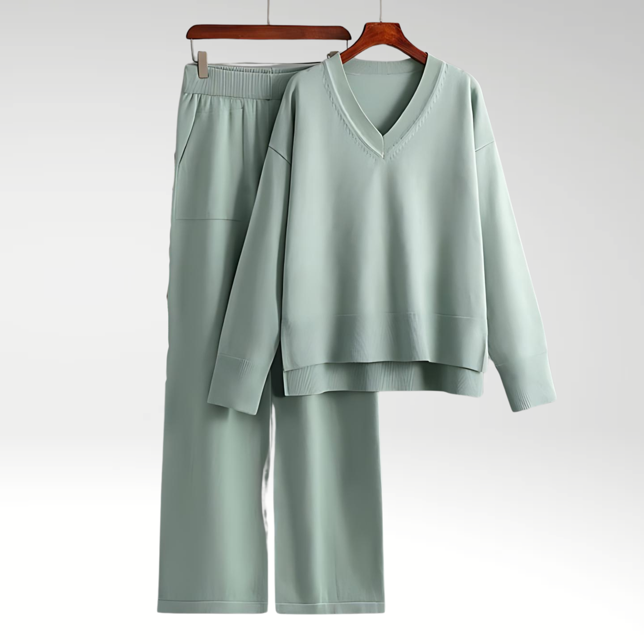 Vive Couture | Ensemble deux pièces à col en V de luxe