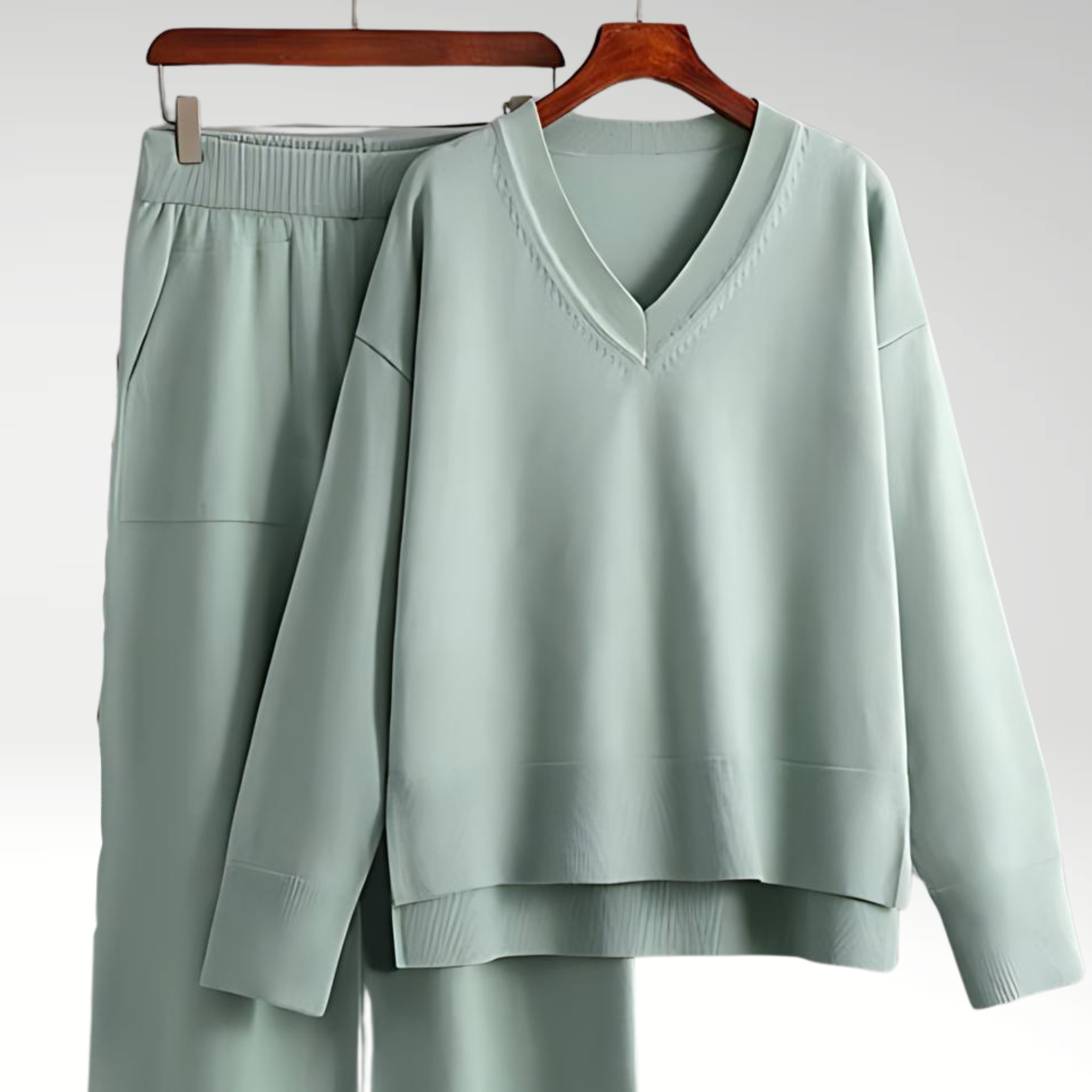 Vive Couture | Ensemble deux pièces à col en V de luxe