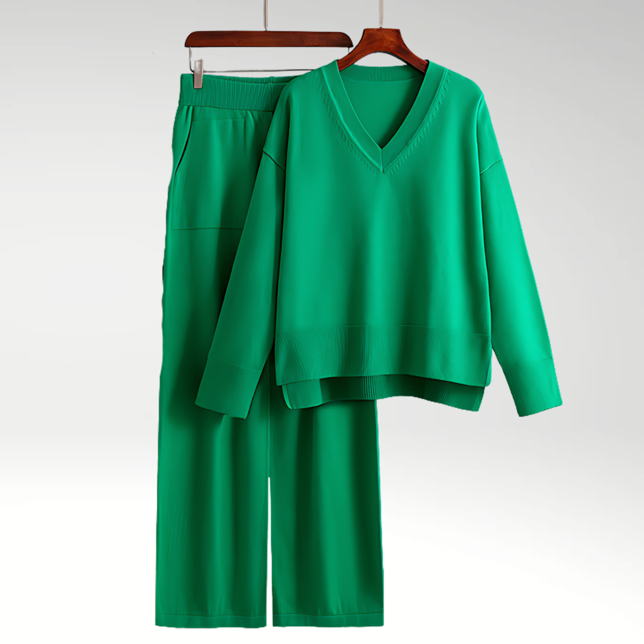 Vive Couture | Ensemble deux pièces à col en V de luxe
