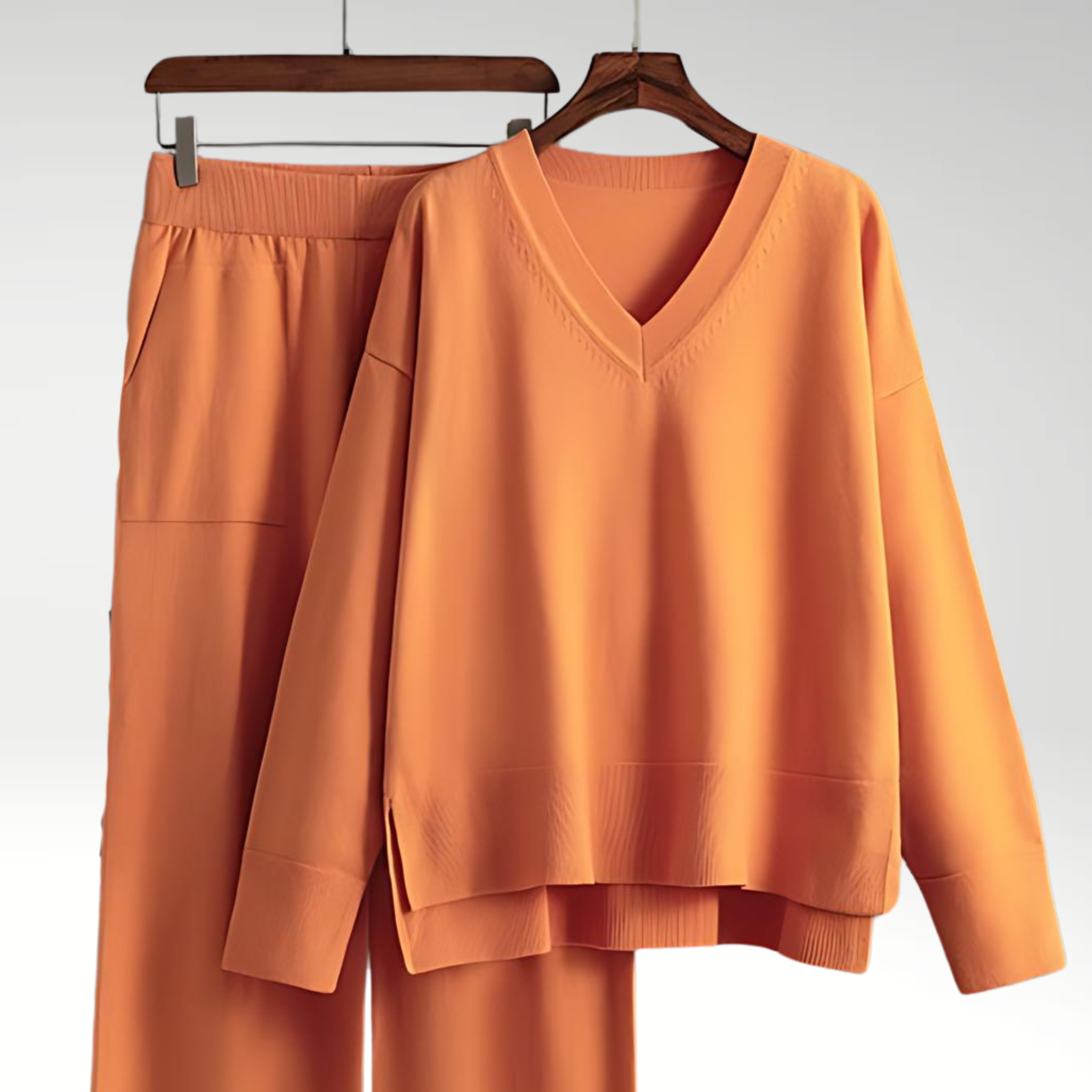 Vive Couture | Ensemble deux pièces à col en V de luxe