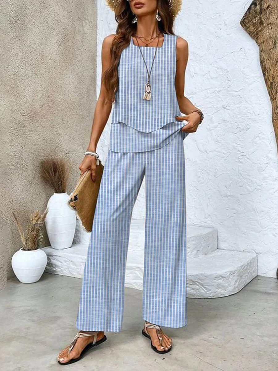 Juliette | Ensemble top et pantalon à fleurs stylisé