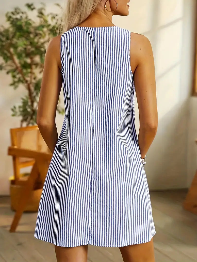 Selene™ | Robe d'été élégante à rayures et poches