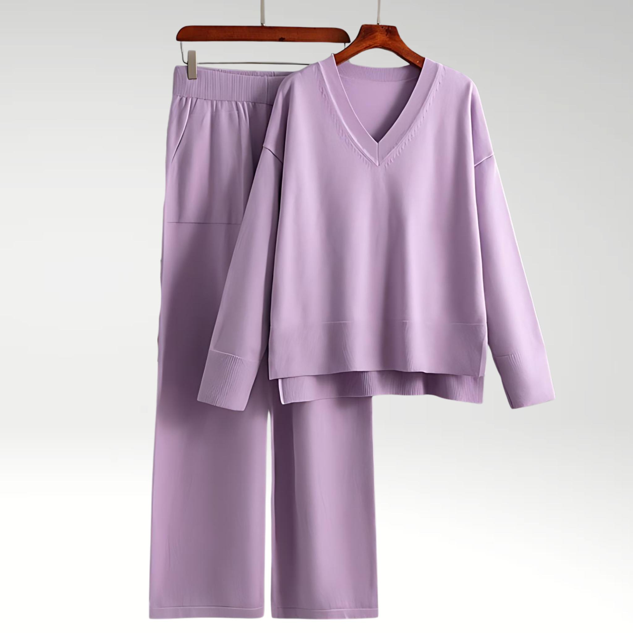Vive Couture | Ensemble deux pièces à col en V de luxe