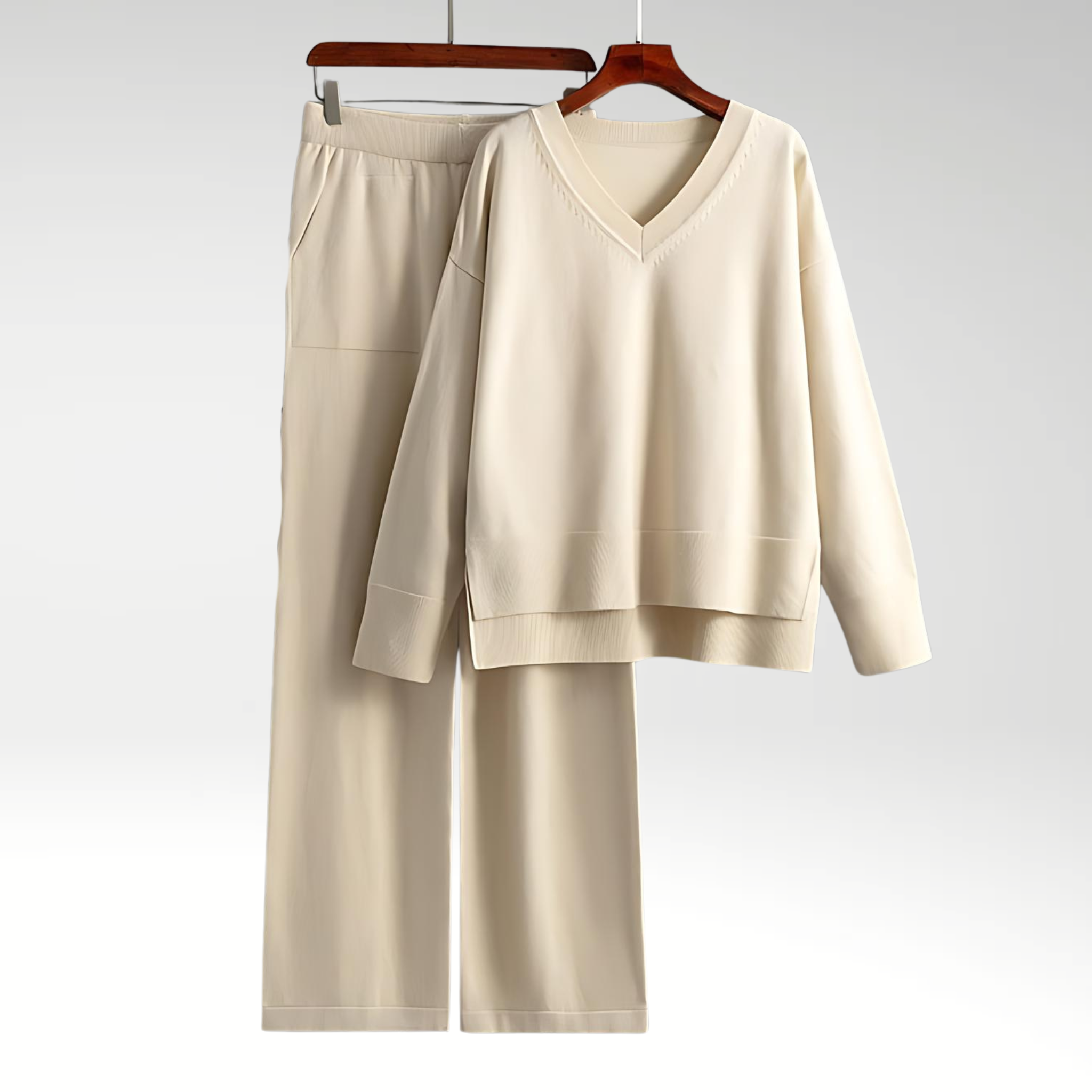 Vive Couture | Ensemble deux pièces à col en V de luxe