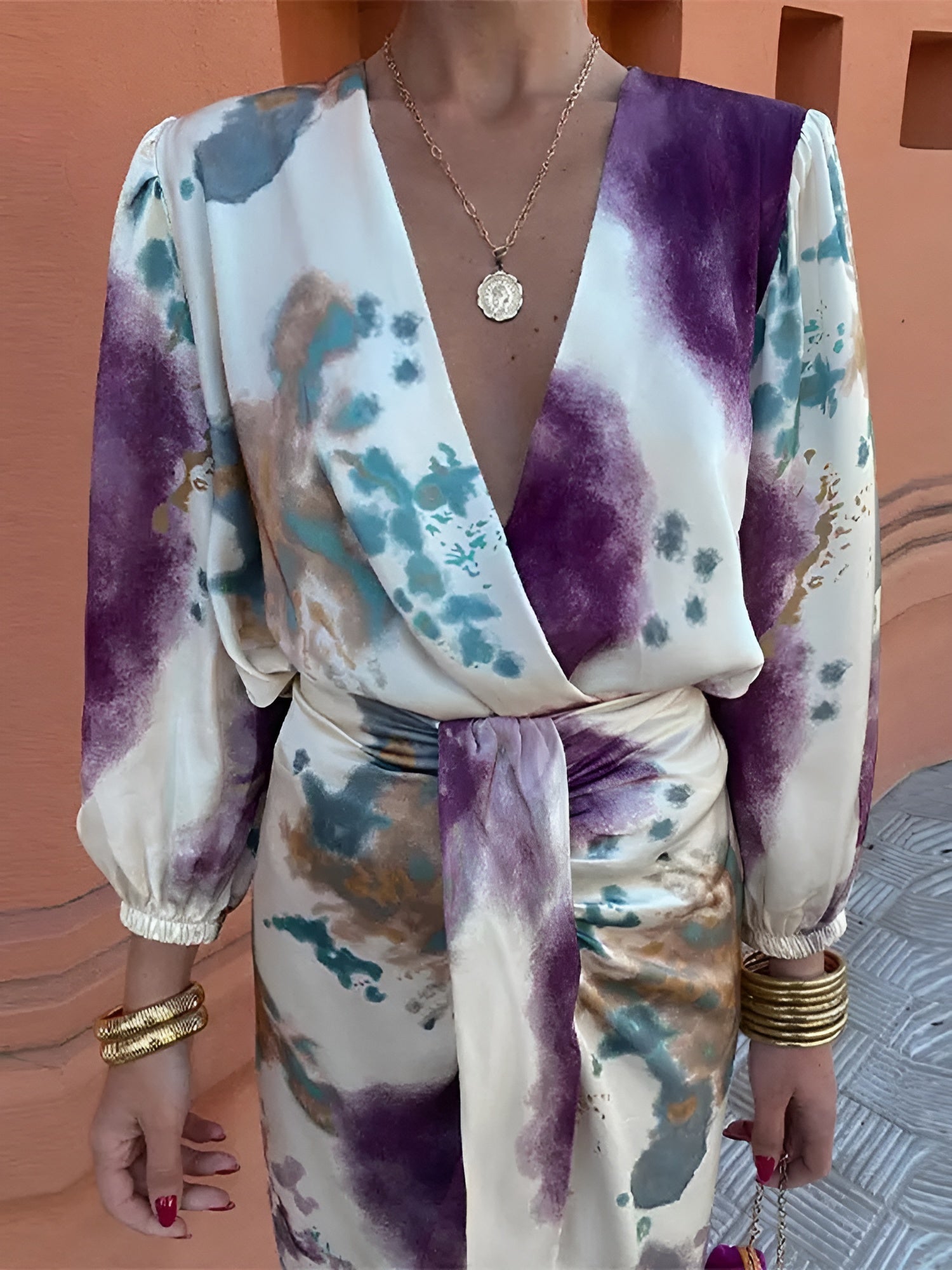 Céline™ | Robe Élégante avec Décolleté en V