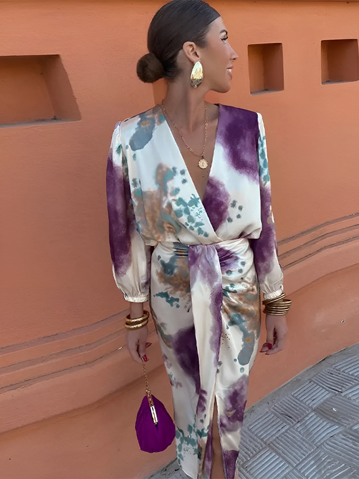 Céline™ | Robe Élégante avec Décolleté en V