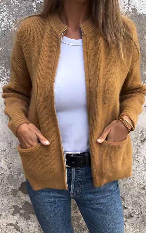 JACQUELINE - CARDIGAN ZIPPÉ