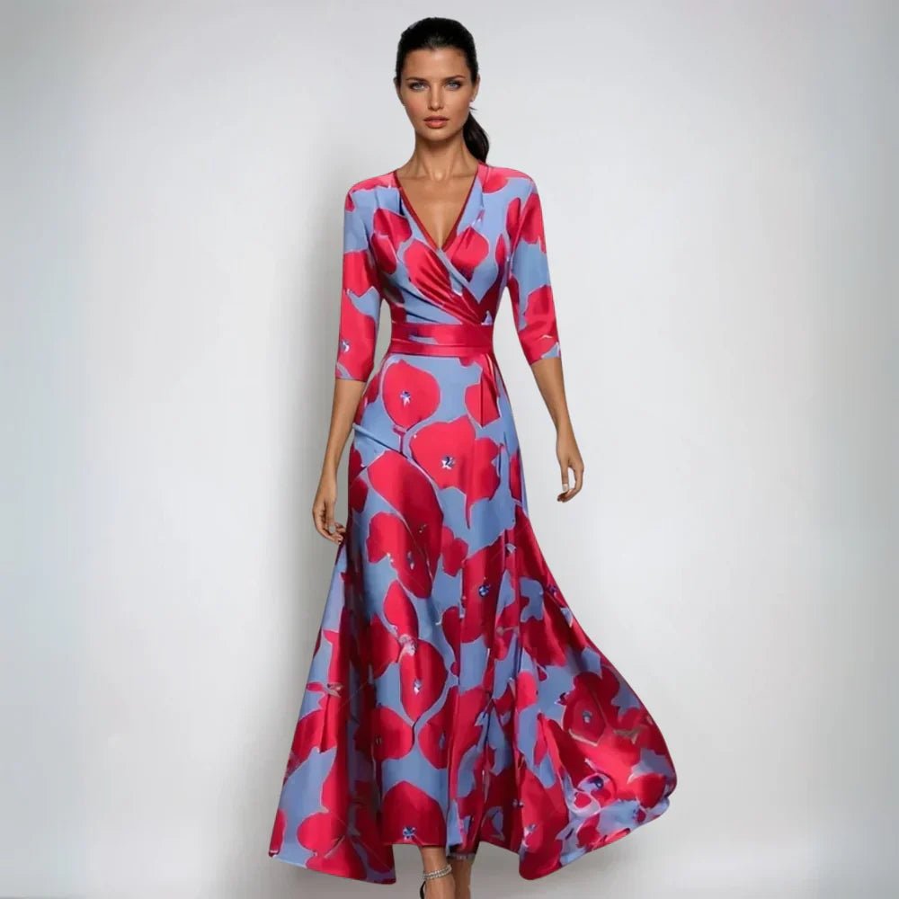 Emily™ | Robe portefeuille fleurie élégante