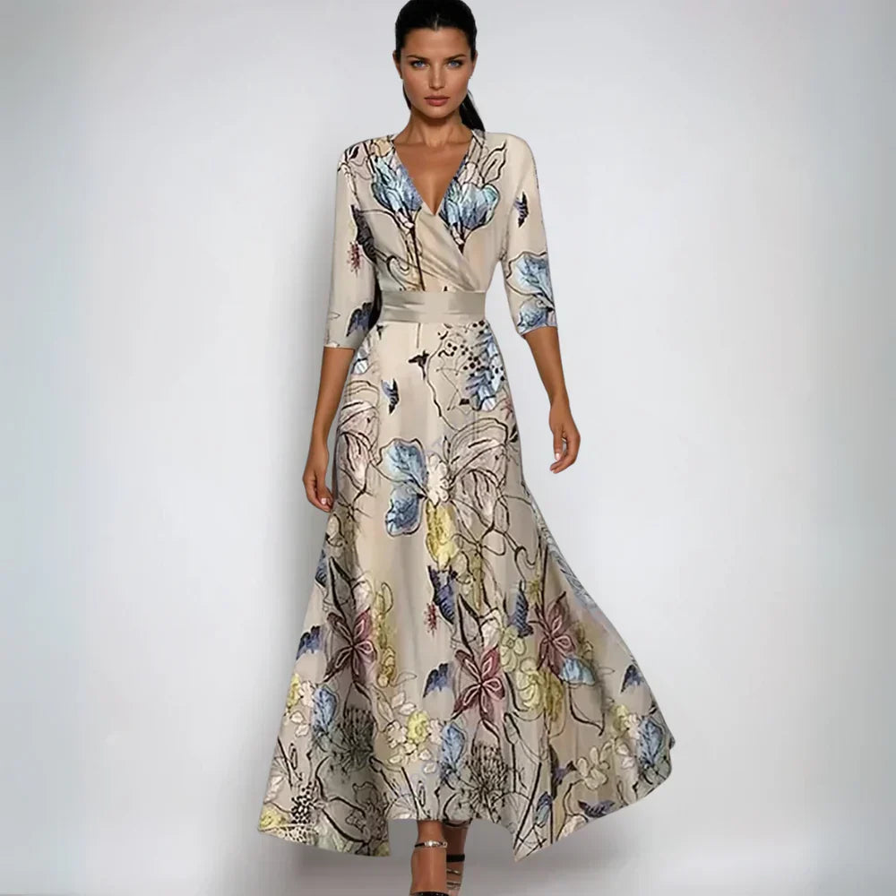 Emily™ | Robe portefeuille fleurie élégante