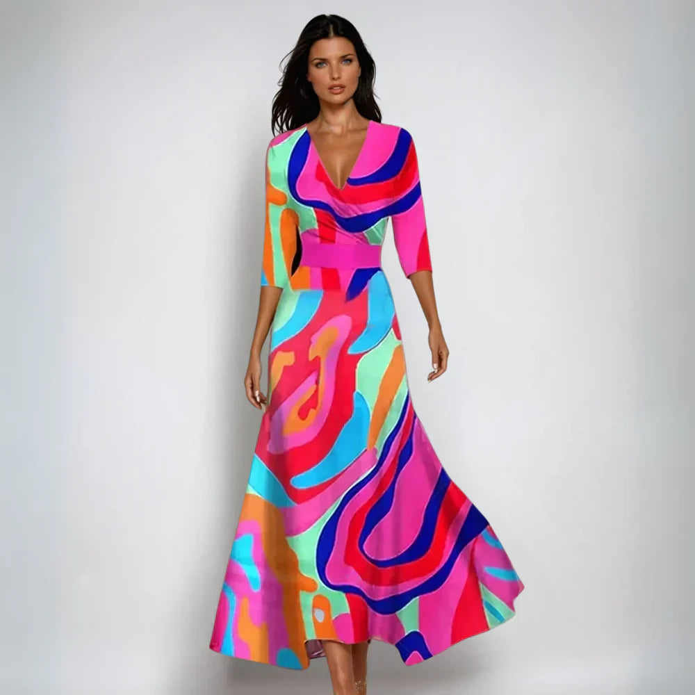 Emily™ | Robe portefeuille fleurie élégante