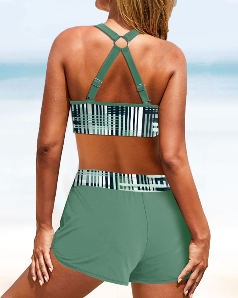 Janelle - Bikini côtelé taille haute