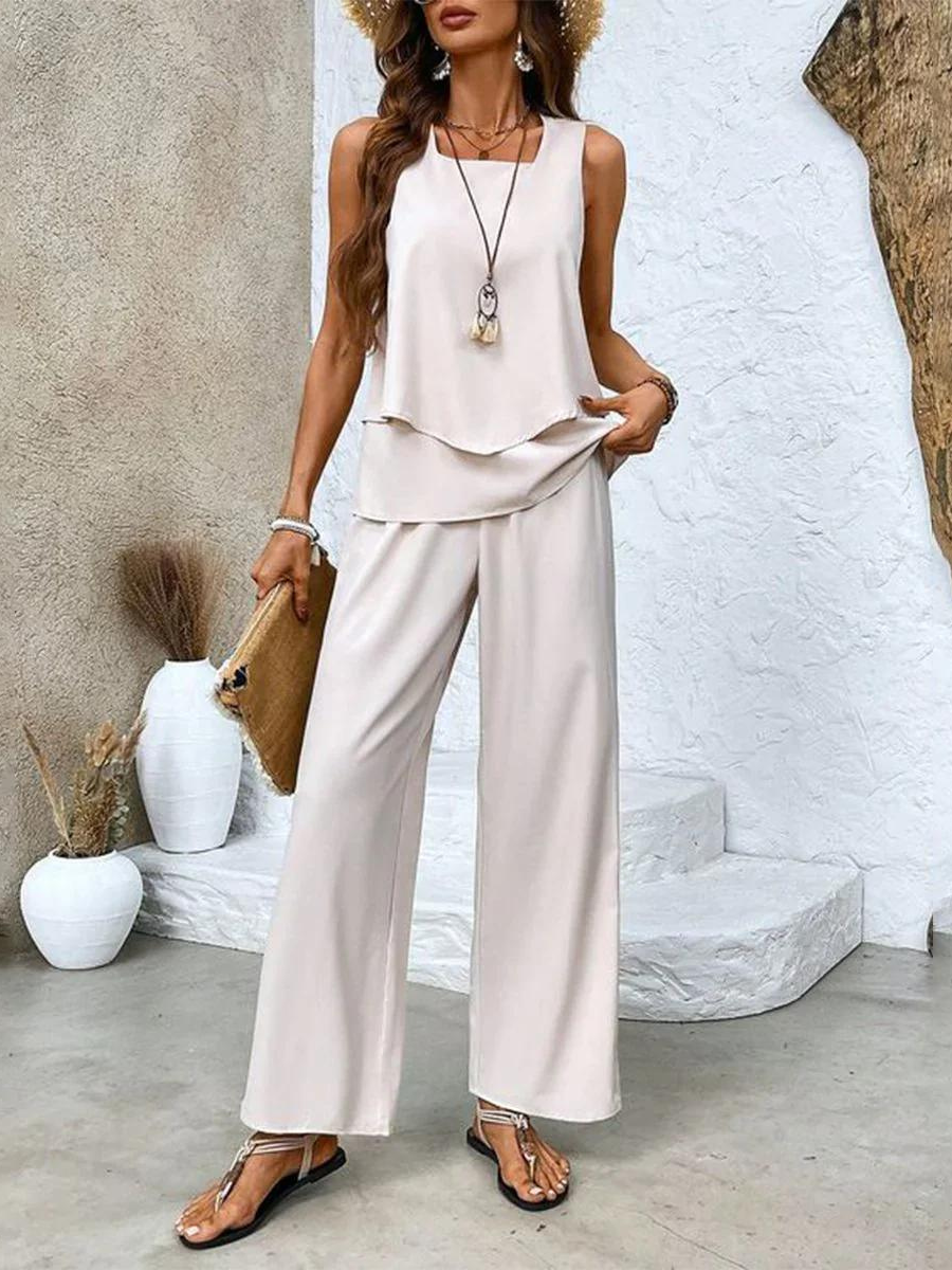Juliette | Ensemble top et pantalon à fleurs stylisé