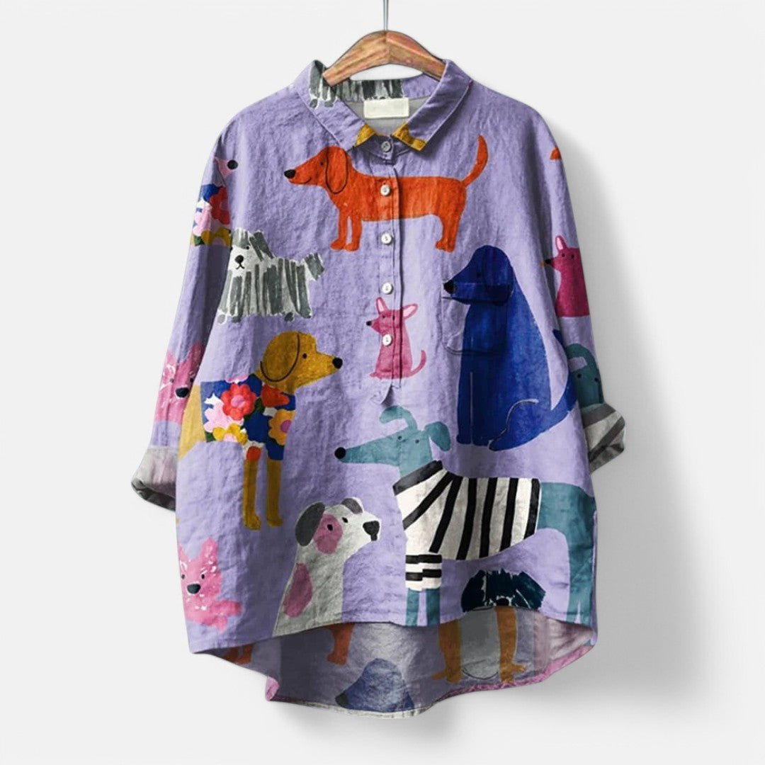 Vive™ | Blouse tendance et moderne avec des impressions artistiques