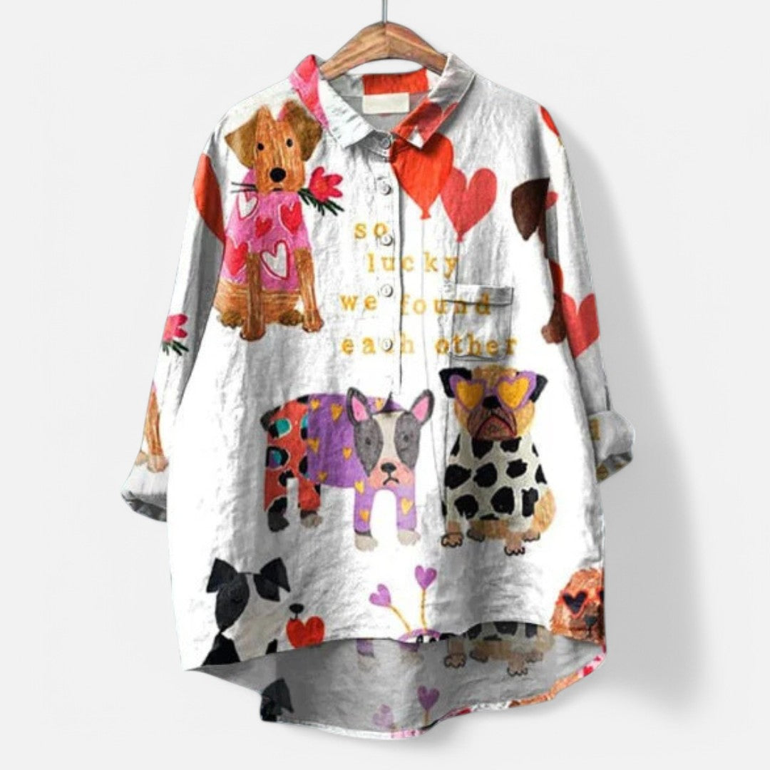 Vive™ | Blouse tendance et moderne avec des impressions artistiques
