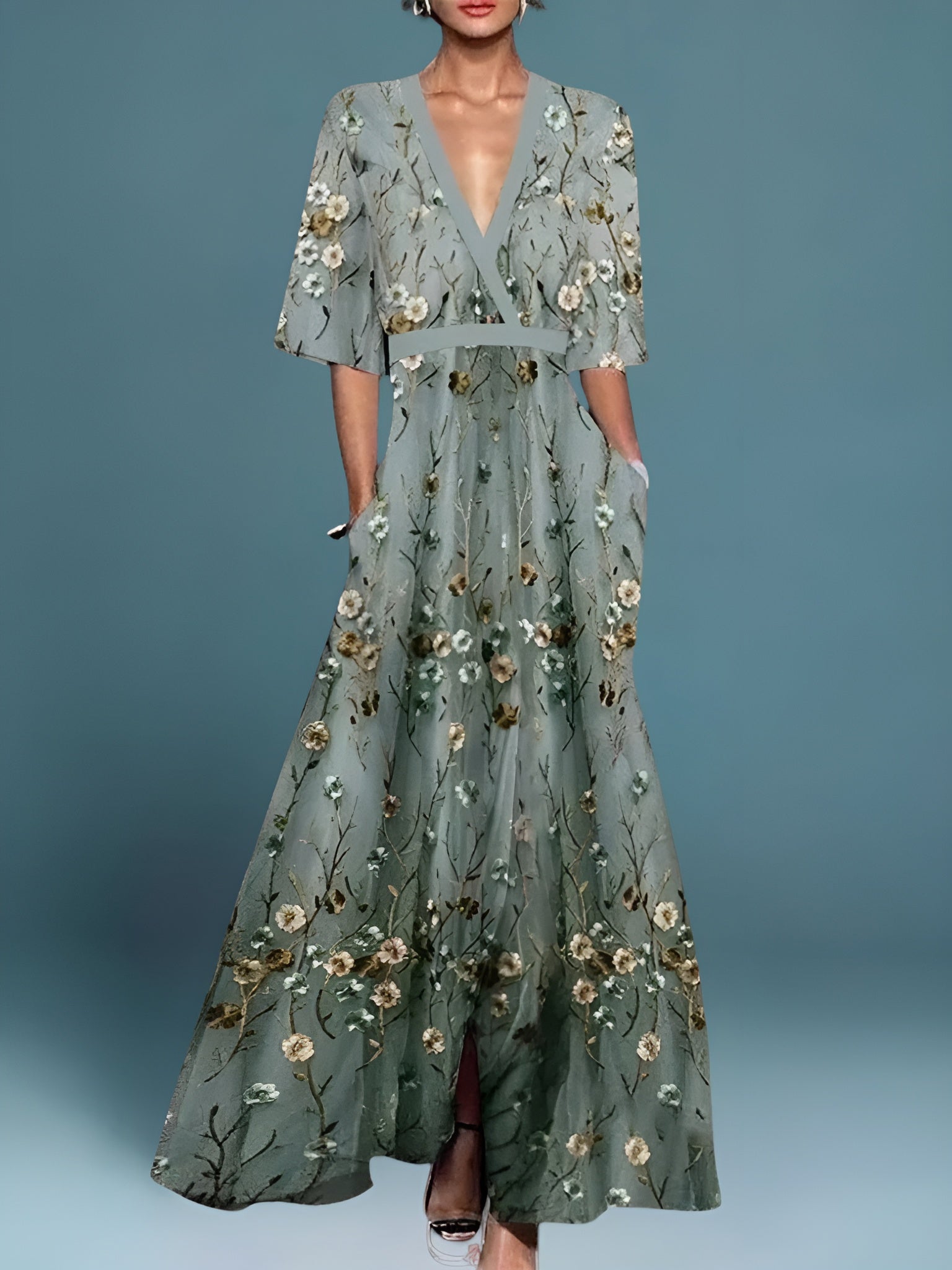 Julie™ | Robe longue florale élégante