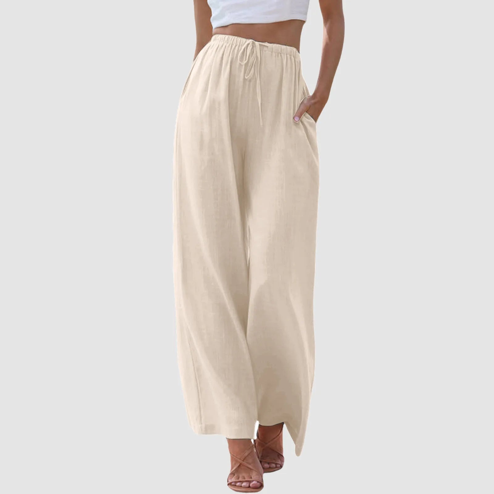 Vive Couture | Pantalon confort à jambe large et taille haute