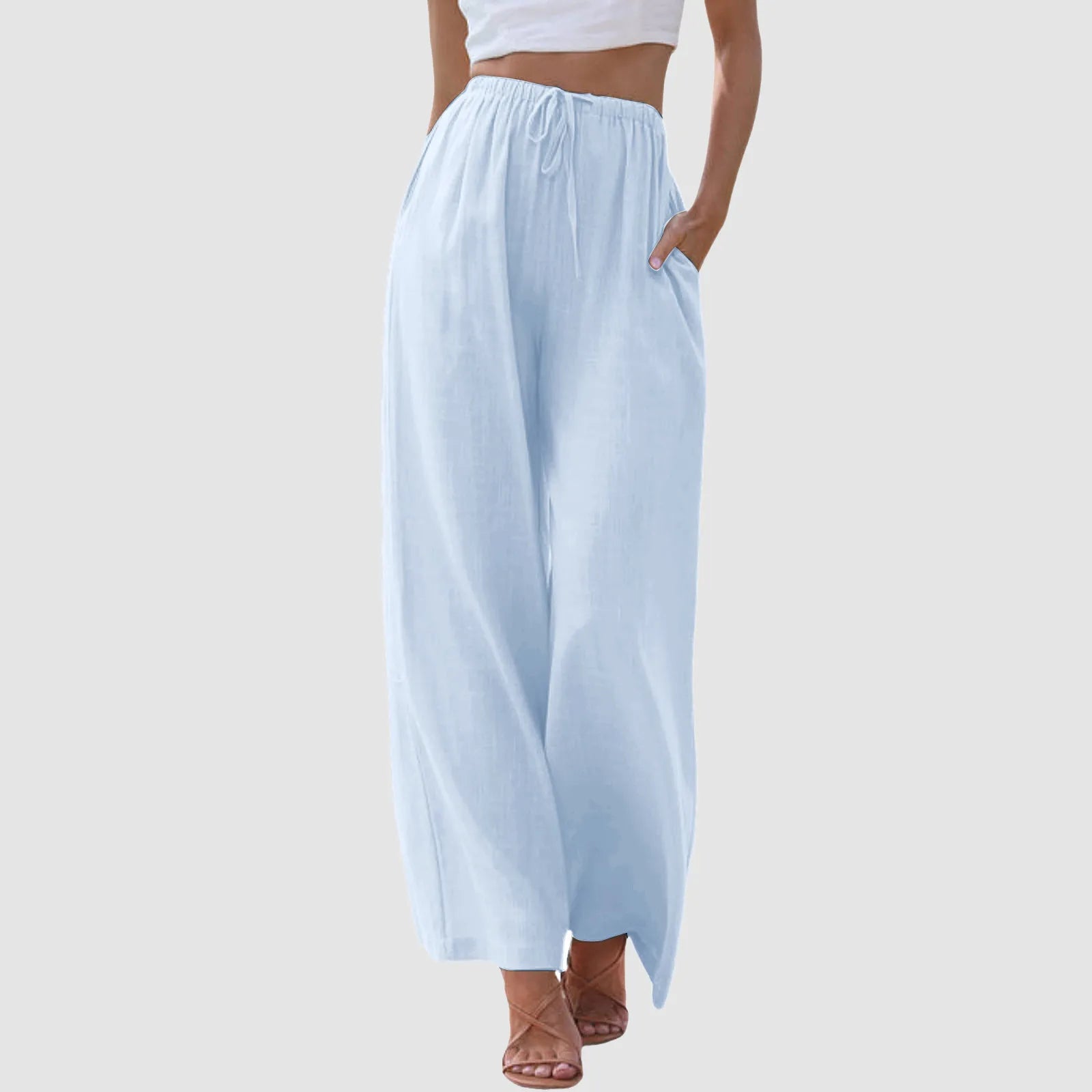 Vive Couture | Pantalon confort à jambe large et taille haute