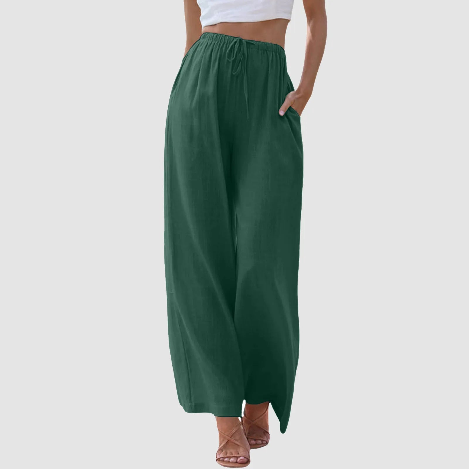 Vive Couture | Pantalon confort à jambe large et taille haute