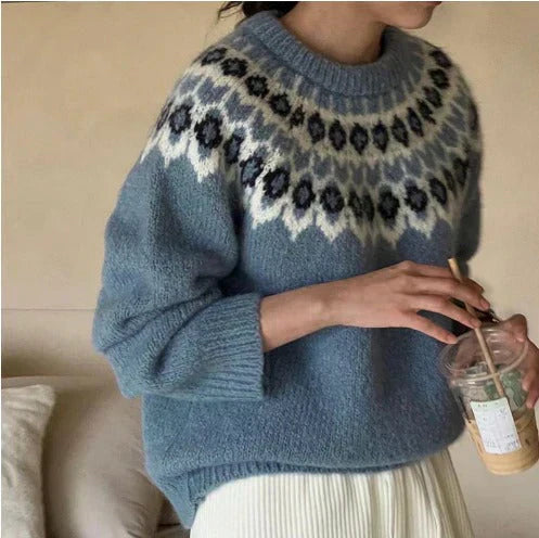 AURORE - PULL JACQUARD ÉLÉGANT
